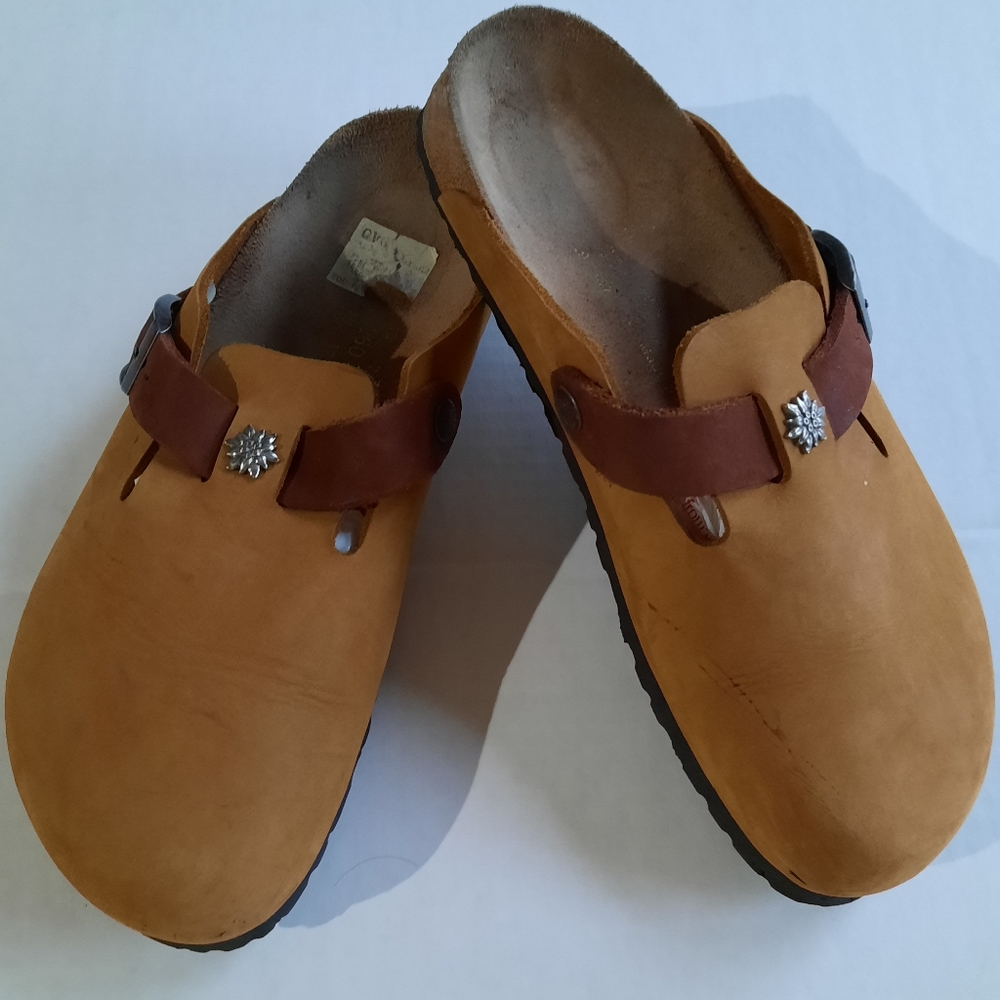 Women's Birkenstock Papillio Two Tone Slip-On Boston Clogs/Mules Size 40